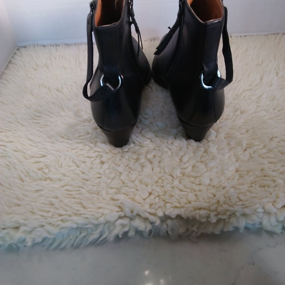 Women's Hudson London Larry Black leather heeled ankle boots size EU 39 - US 8 - Picture 3 of 12